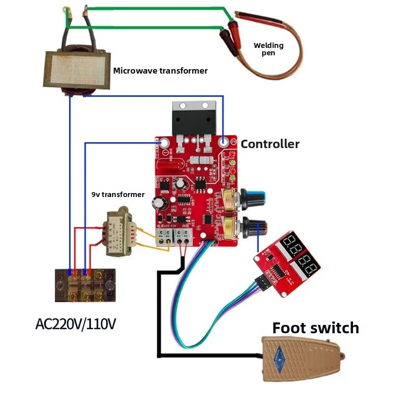 Adjusting time current digital display MCU spot welding machine control board NY-D01 spot welding machine control board