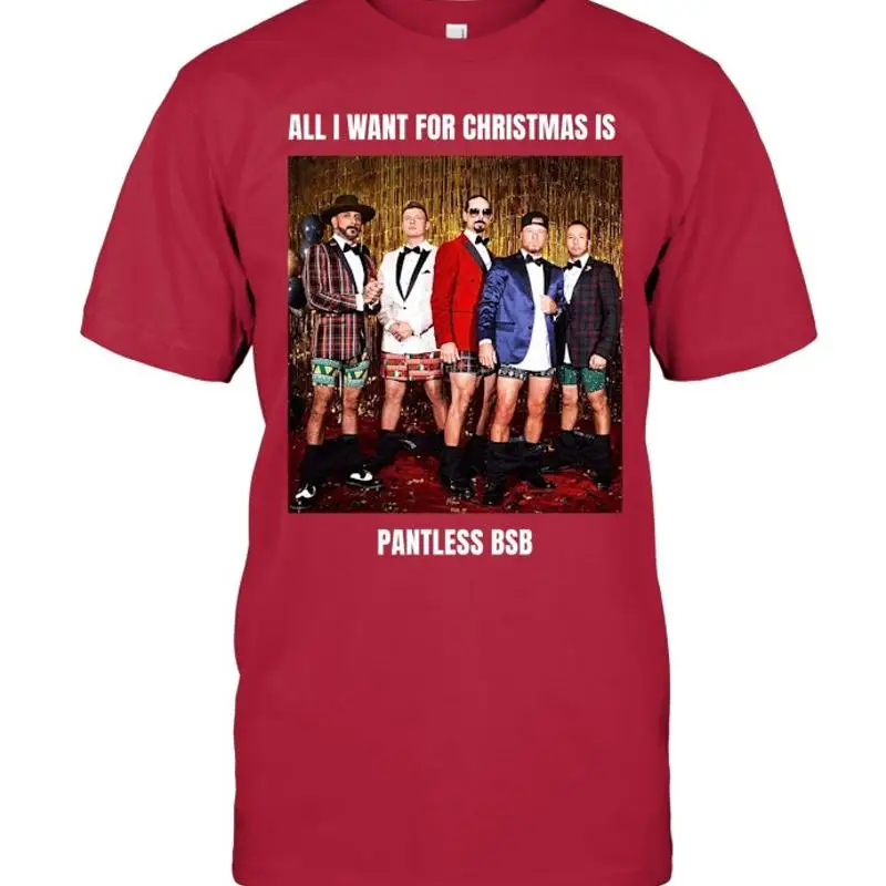 تي شيرت Backstreet Boys All I Want For Christmas Is Pantless Bsb