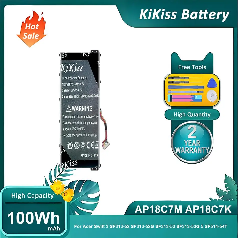 

Аккумулятор AP18C7M AP18C7K для Acer Swift 3 SF313-52 SF313-52G SF313-53 SF313-53G SF316-51 5 SF514-54T SF514-54GT SF514-55T 55GT