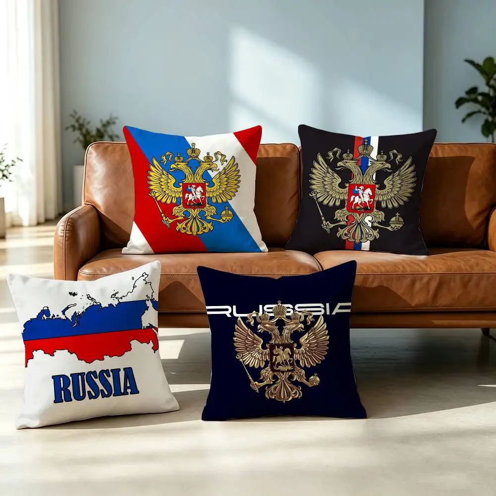 Digital Development Russia Flag Square Double-Sided printed Pillow Case Bedroom Bedside Pillow Sofa Cushion Cover Gift