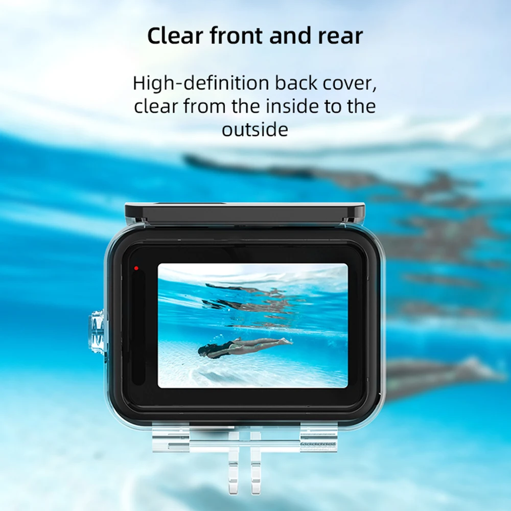 For GoPro Waterproof Case Tempered Film Silicone Case Anti-drop Anti-slip Protection Kit For GoPro 12 11 10 9 GoPro Accessories