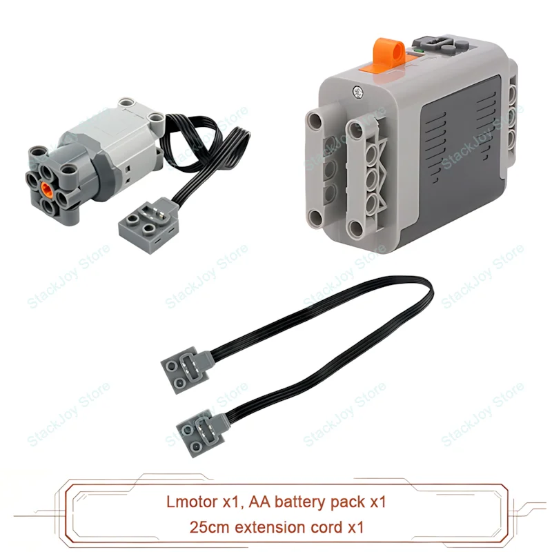MOC Power Funktionen M/L/XL Motor Batterie Box IR Fernbedienung Empfänger für RC Auto Roboter Modell Bausteine technische Modifizierte Teile
