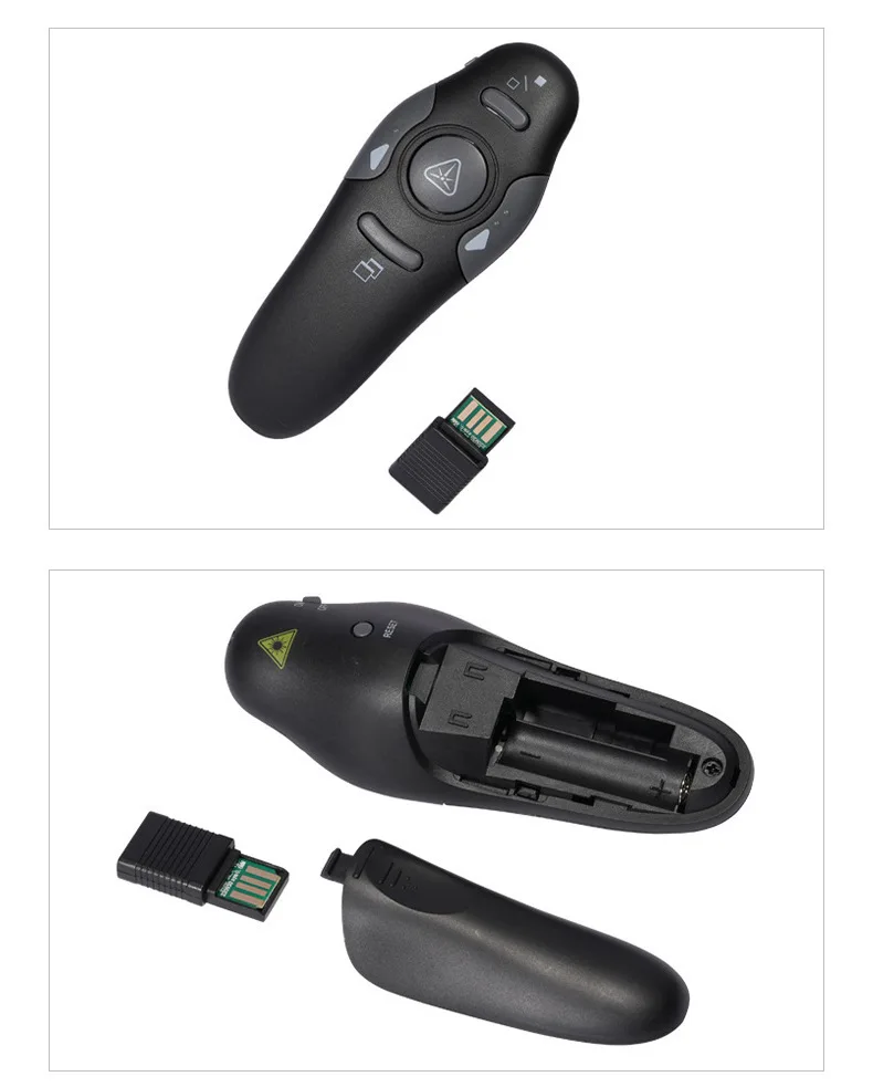 2.4 جيجا هرتز USB لاسلكي قوة العرض PPT الوجه القلم مؤشر الفرس مقدم مع الضوء الأحمر التحكم عن بعد للمعلم