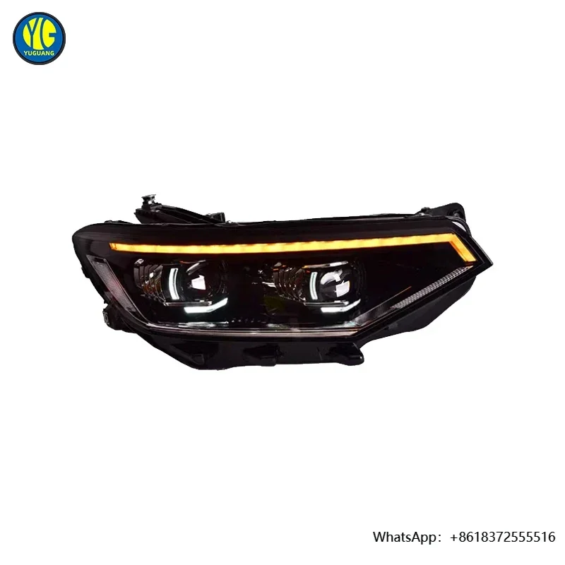 

X для VW Passat B8 B8.5 2020 2022, обновленная передняя фара, светодиодная фара, проектор динамического сигнала, автомобильные аксессуары, фара