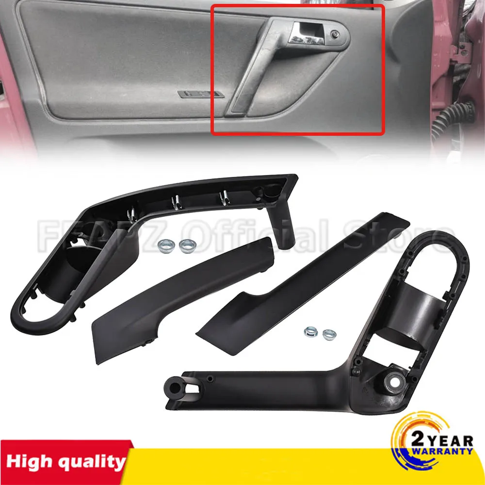 Front Left Right Car Interior Door Handle With Retaining Cover 6N0867197B 6N0867198B For VW Polo 6N 6N2 1999-2002