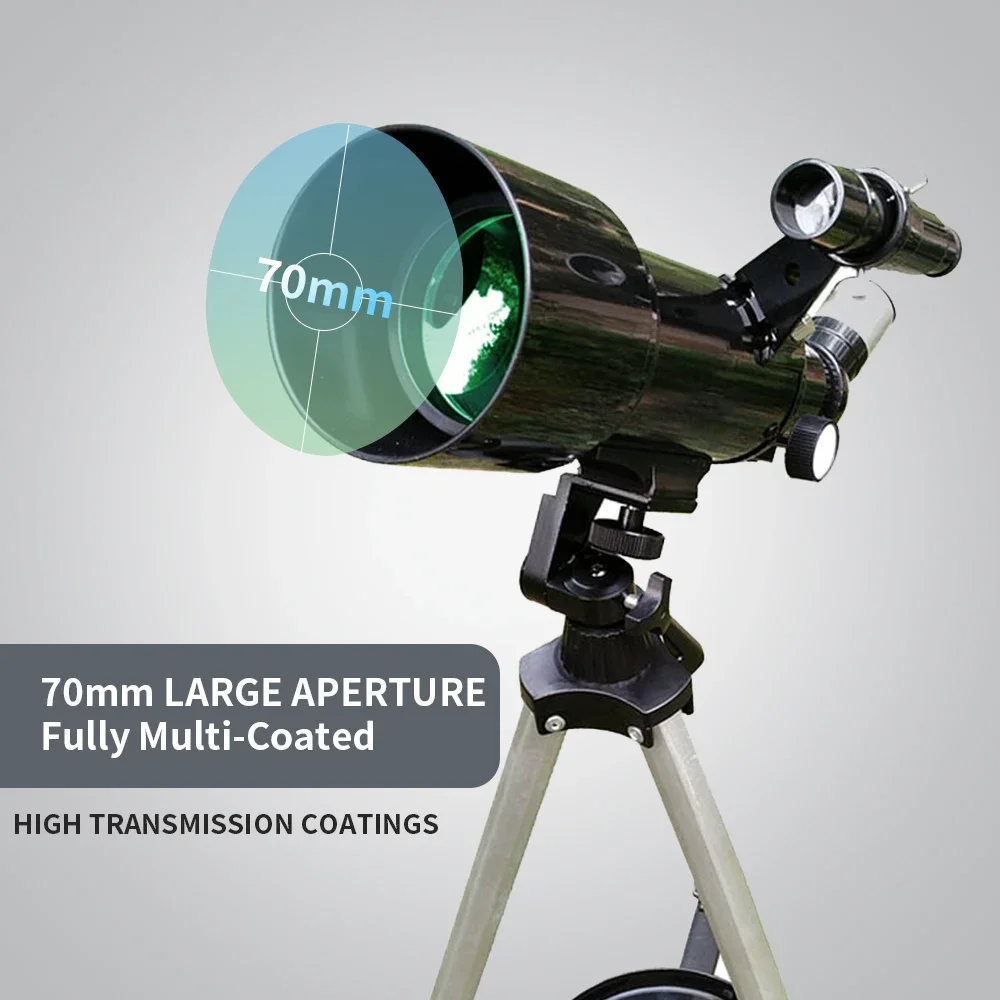 High End Telescope 70mm Aperture 400mm AZ Mount Astronomical Refracting Telescope for Kids Adults 40070 Telescopes