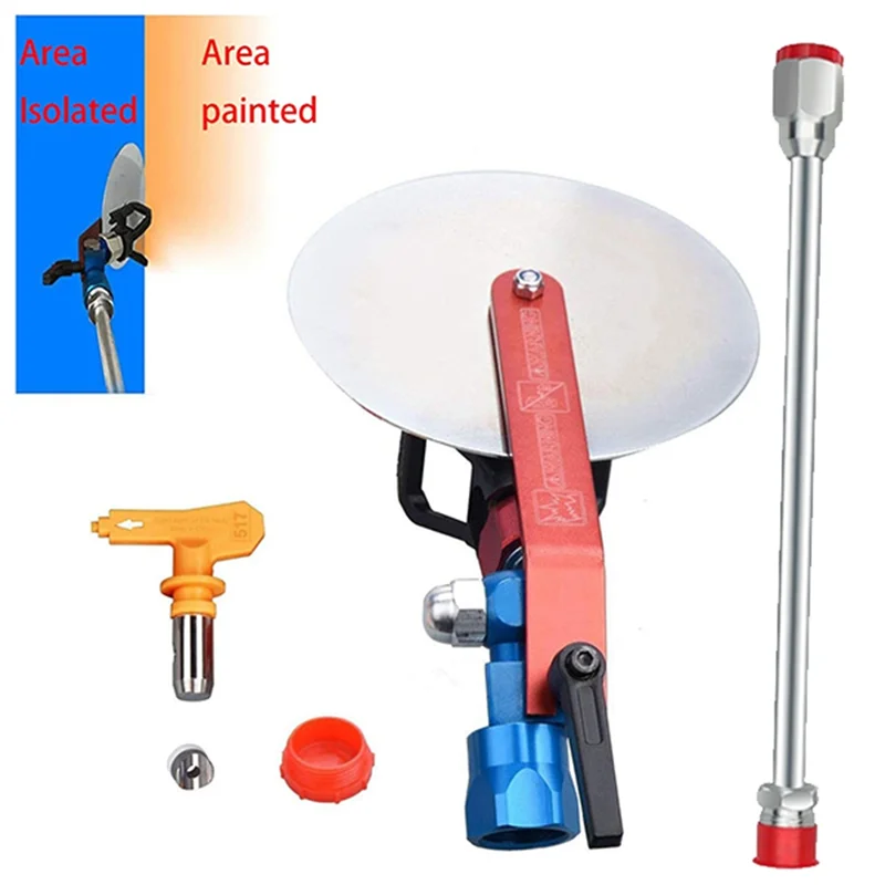 

AEE3-Airless Paint Edger Paint Shield Paint Sprayer Accessories Extension Airless Paint Sprayer Nozzle 517 Tip 10 Inch Pole