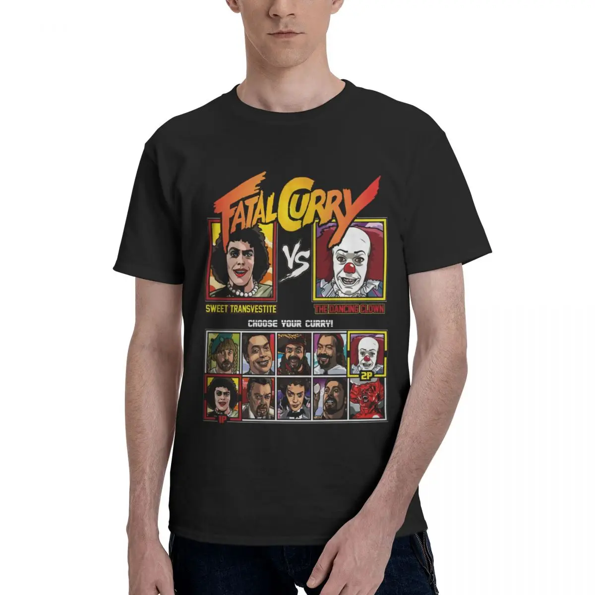 Men Tim Curry RIP Awesome T Shirt Streetwear Cotton Tee Shirt