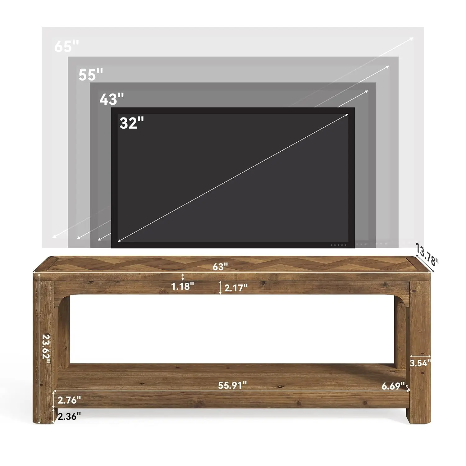 Solid Wood TV Stand 3