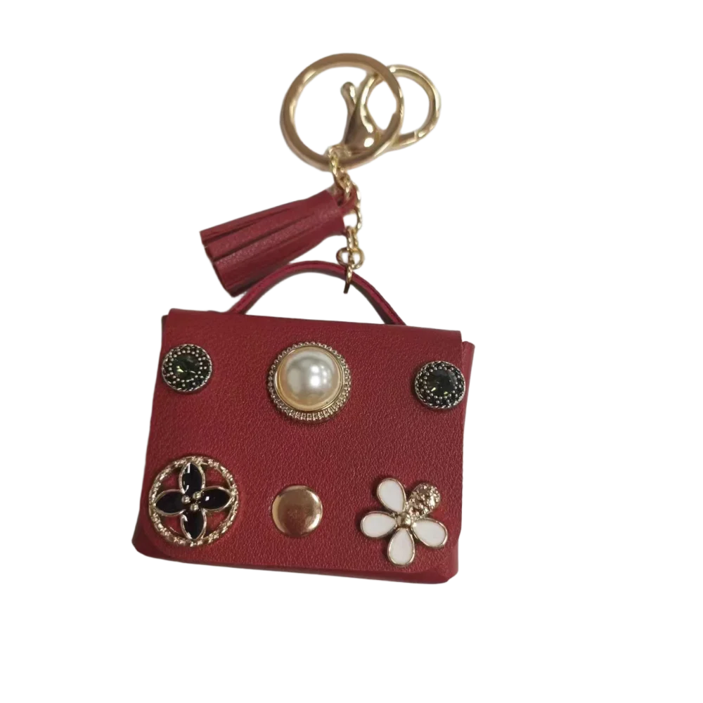 

Kawaii Flowers Mini Storage Bag Keychain Fashion Luxury Handbag Pendant Headset Bag Protective Cover Bag Accessories