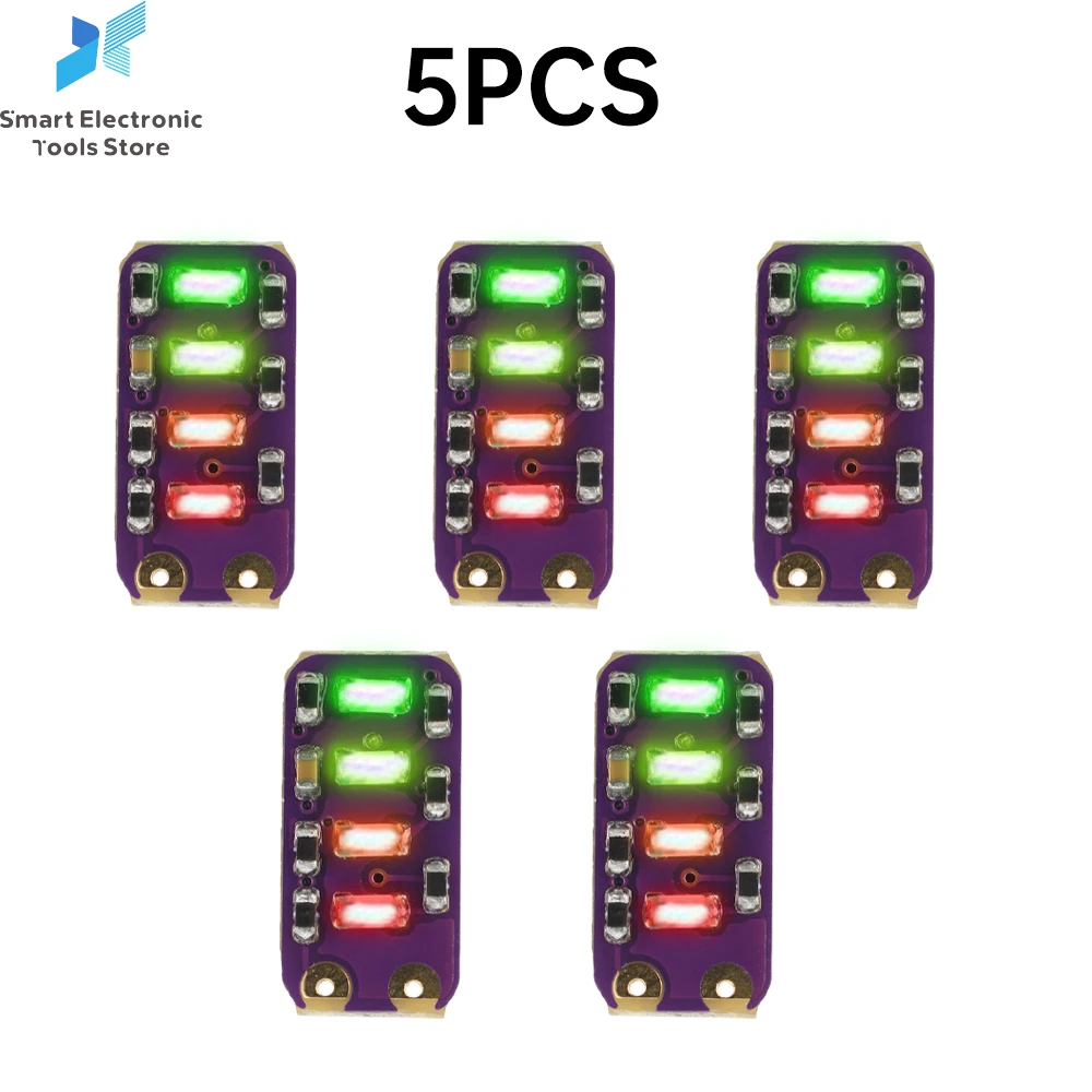 

5pcs 3.7-4.2/6.2-8.6V 1S 2S Metering Module Ternary Lithium Battery Power Display LED Light Charge and Discharge Indicator Light