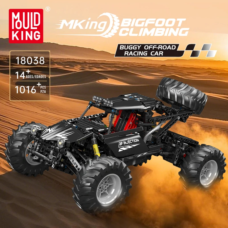 Mould King 18038 Technical Car Building Block Remote Control Bigfoot Climbing Car Toys Assembly Brick Set Kid Christmas Gift