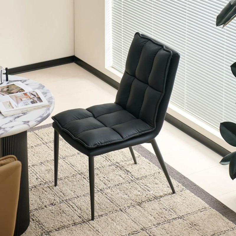 Silla de comedor minimalista italiana, silla de comedor moderna y suave para restaurante y hogar, muebles de cocina de lujo ligeros, cadeira jantar