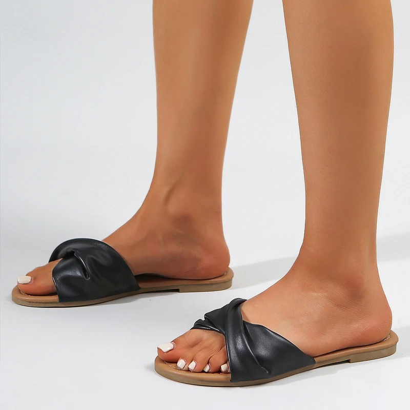 

Лето 2023, женские тапочки на плоской подошве, удобная домашняя обувь без шнуровки, повседневные женские шлепанцы, пляжные тапочки, шлепанцы Pantuflas Mujer