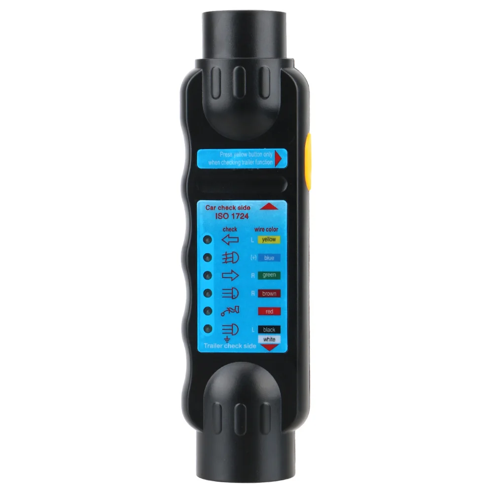 Tester per cablaggio luce auto Strumenti diagnostici per presa di corrente Tester per luce di traino per auto a 7 pin
