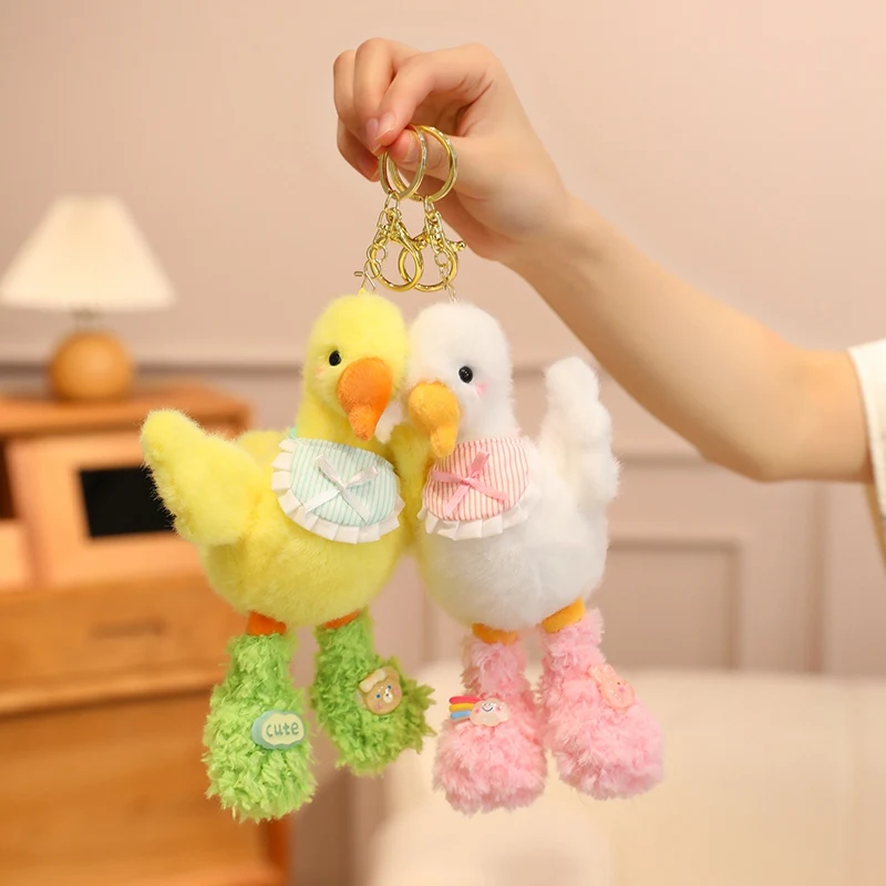 ตุ๊กตาห่านการ์ตูนขนาด 15 ซม. 8 แบบ ของเล่นตุ๊กตาห่านนุ่มนิ่มสำหรับพวงกุญแจ กระเป๋า ของขวัญวันเกิด
