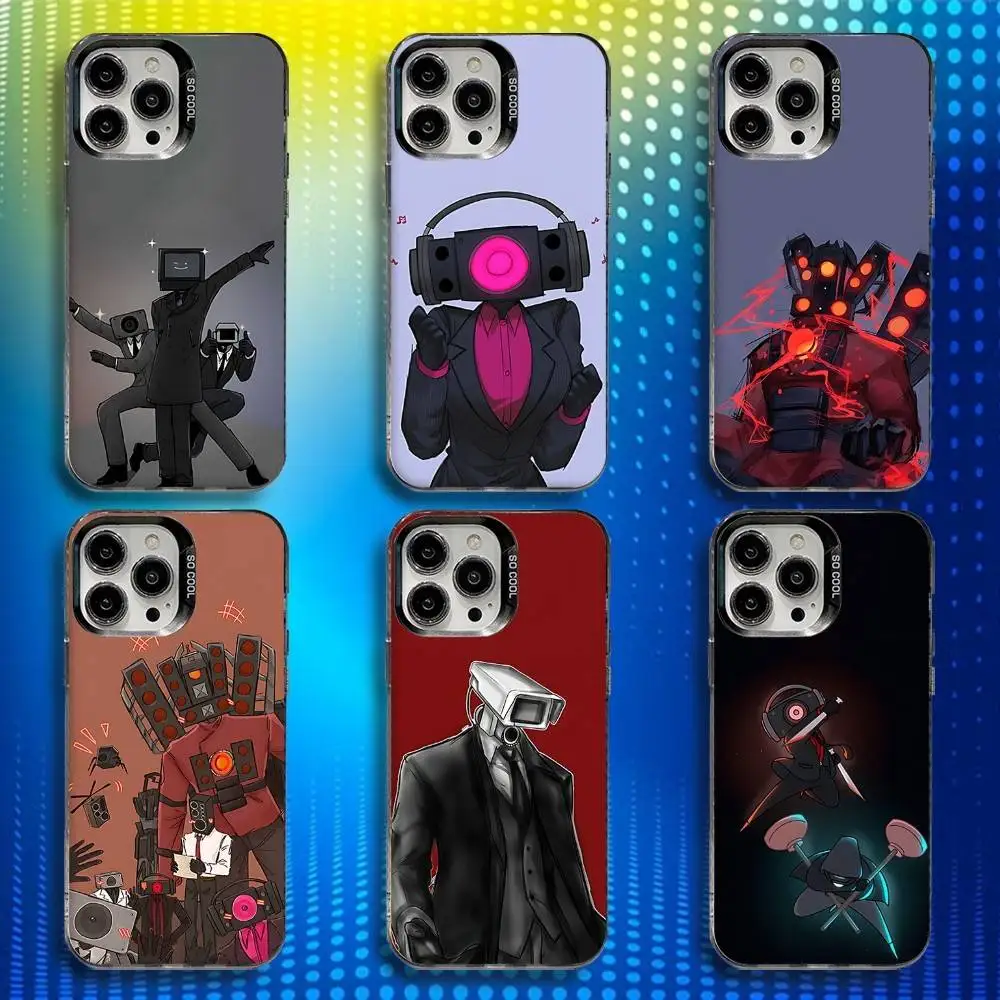 

Skibidi Toilet Phone Case For iPhone 17,16,15,14,13,12,X,8,Pro,Max,Plus,E,SE4,Air,Mini IMD Matte Black