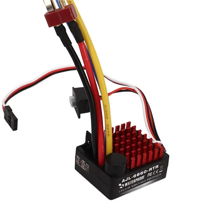 RC Auto Borstel ESC 3 Modi 60A 6860 RTR Elektronische Snelheidsregelaar Voor 1/10 Boot Voor 1/10 Tanks RC Auto vrachtwagen RC Schip ESC