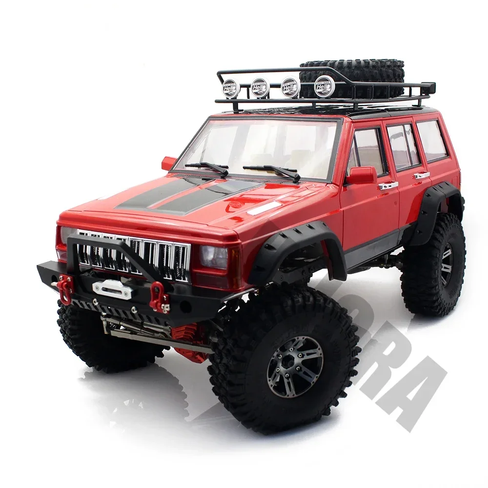 INJORA Metal Roof Rack Luggage Carrier with LED Light for 1/10 RC Crawler D90 Axial SCX10 SCX10 II 90046