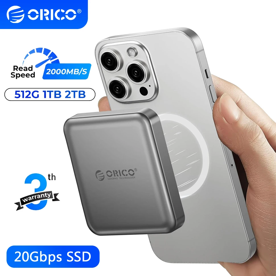 ORICO محرك الأقراص الصلبة الخارجي المحمول SSD 1 تيرا بايت 2 تيرا بايت PSSD القرص المغناطيسي USB3.2 20 جيجابت في الثانية 4K HD نوع C M.2 محرك الحالة الصلبة آيفون 15 #1