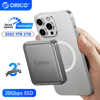 ORICO Portable External SSD 1TB 2TB Hard Drive PSSD Magnetic Disk USB3.2 20Gbps 4K HD Type C M.2 Solid State Drive for iPhone 15