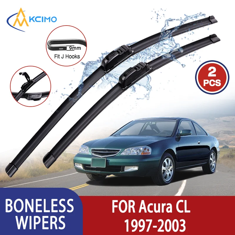 كسيمو ل أكورا CL 	 1997-2003 1998 1999 24 "+ 20" ممسحة السيارة U-نوع لينة المطاط العظم ممسحة HD هادئة دائم ممسحة السيارات #1
