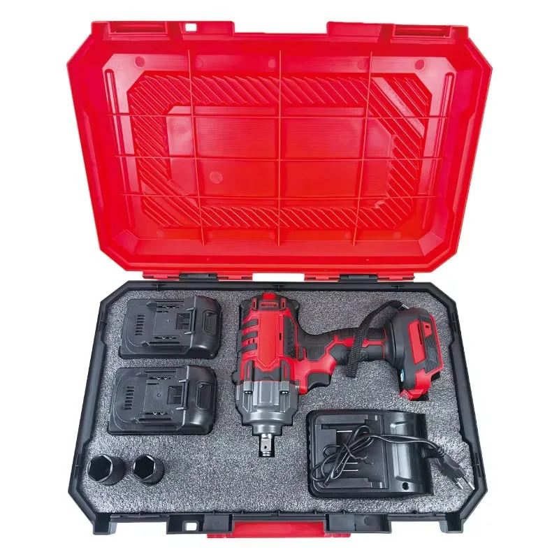 

High Power 1200NM, 4.0AH Car Repair Tool Portable Electric Tool Brushless Motor Impact Wrench Set Cordless
