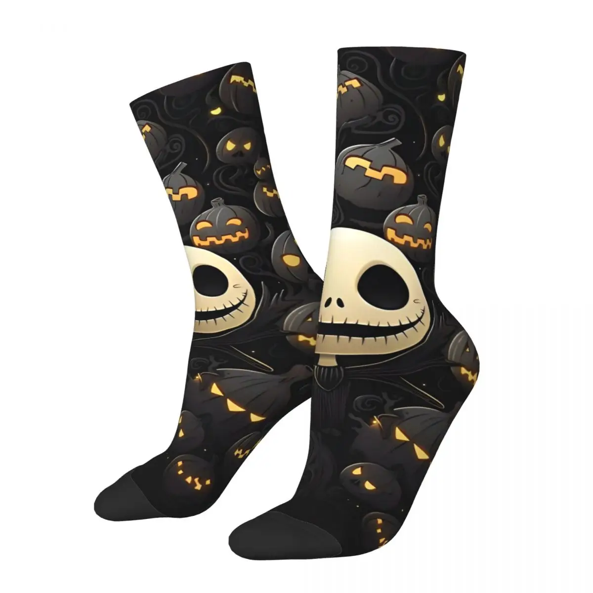 

Носки Pumpkin Jack на Хэллоуин, мужские и женские носки «Кошмар перед Рождеством», хип-хоп, осенне-зимние средние носки-трубы, подарок