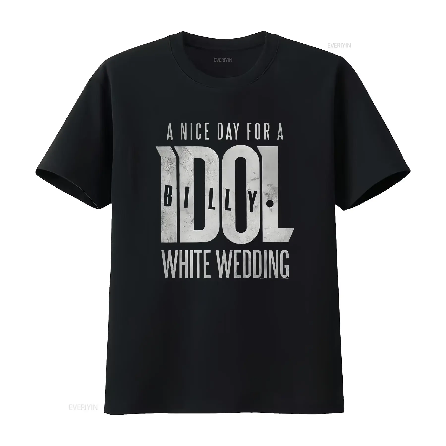 

Billy Idol White Wedding Grey Logo Heather Adult T Shirt vintage Washed graphic homme streetwear Slightly fashion Versatile