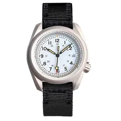 Tandorio Dive Field Wristwatch 200M Waterproof Clock NH35AA Nologo Military Mechanical Watch for Men Black Edge Hand 3.8 Crown