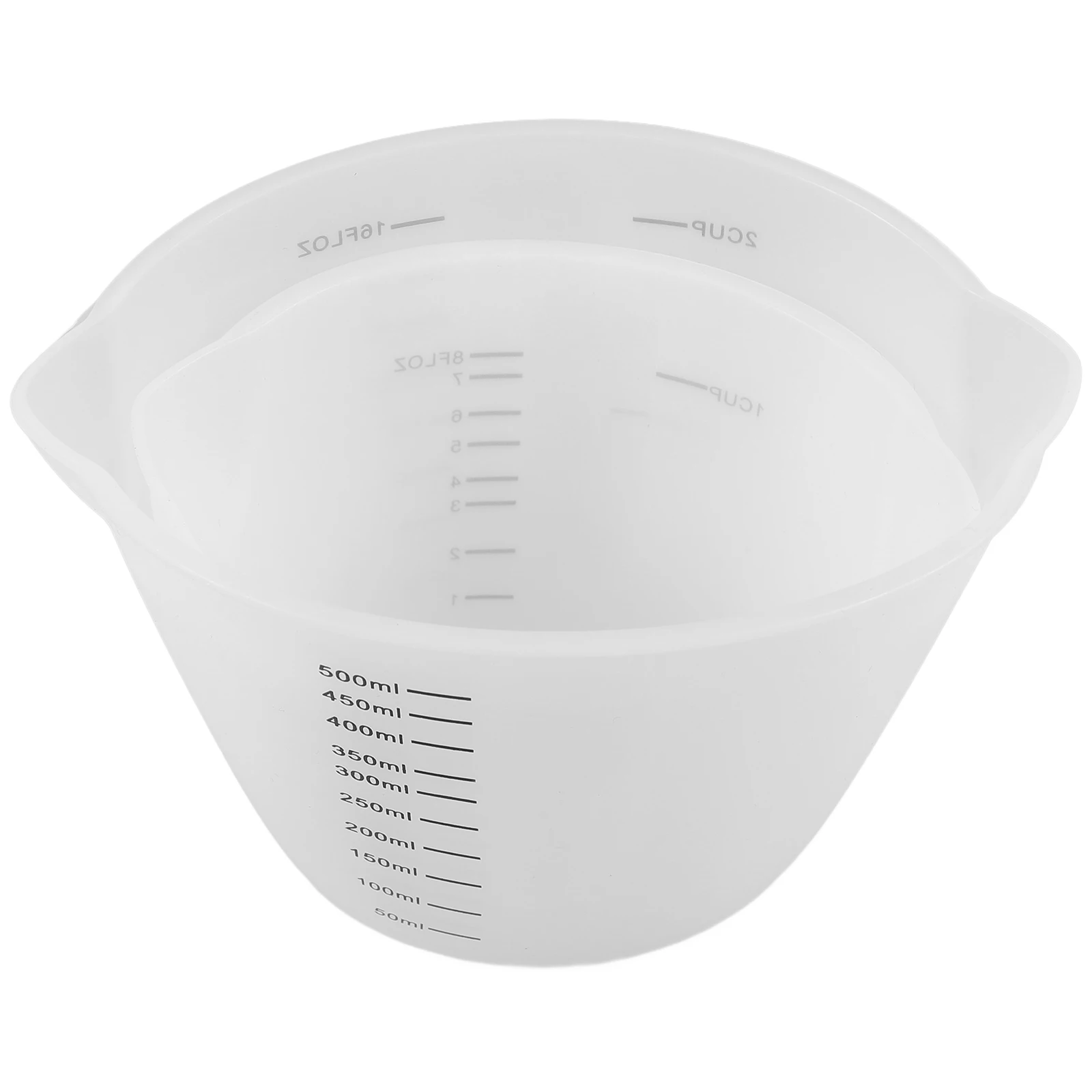 

2Pcs Silicone Measuring Cups Baking Mixing Kitchen Cups Large Capacity Graduated Resin Practical Tool