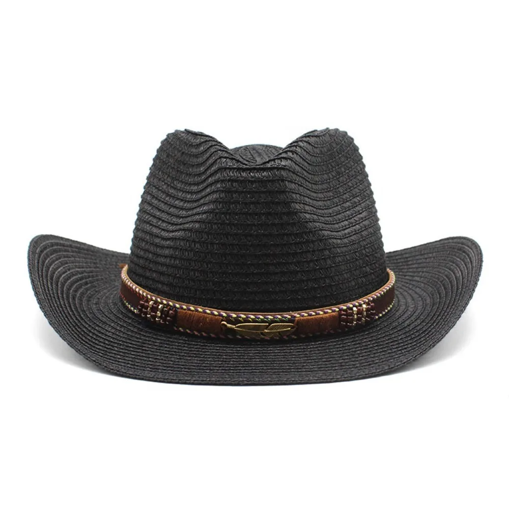 

Summer Fedoras Hats Beach Hats Sunscreen Straw Cowboy Hat Men Cowboy Hat Sun Hat Women Straw Cap