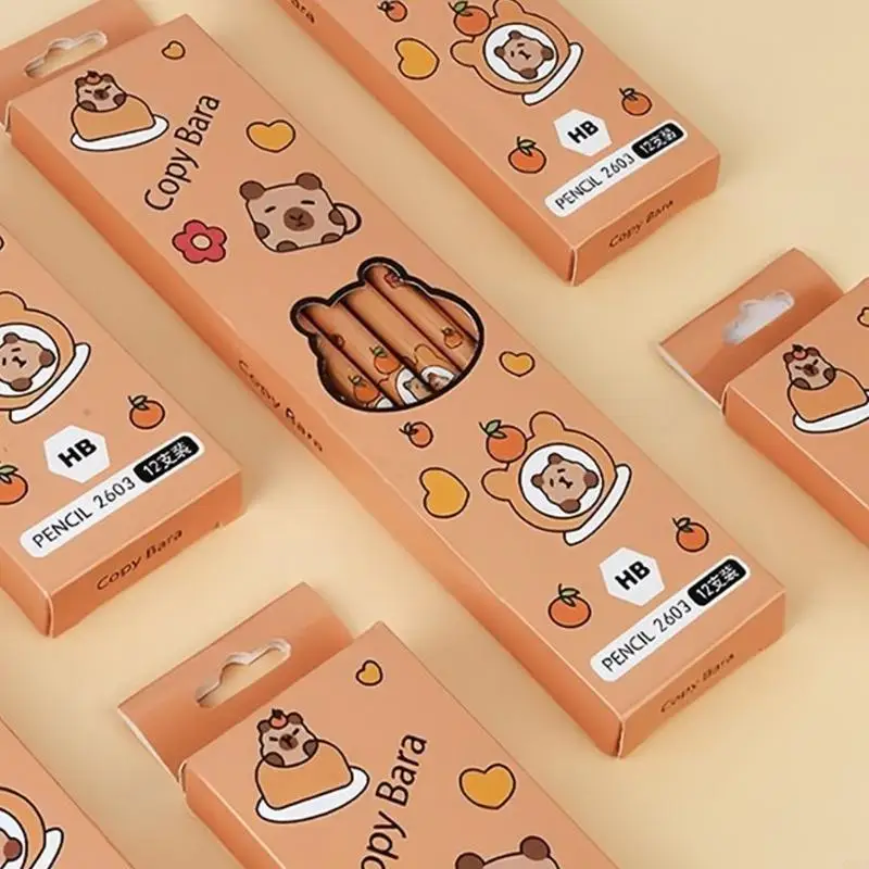 G8TA 12 PCS素敵な鉛筆カピバラ鉛筆鉛