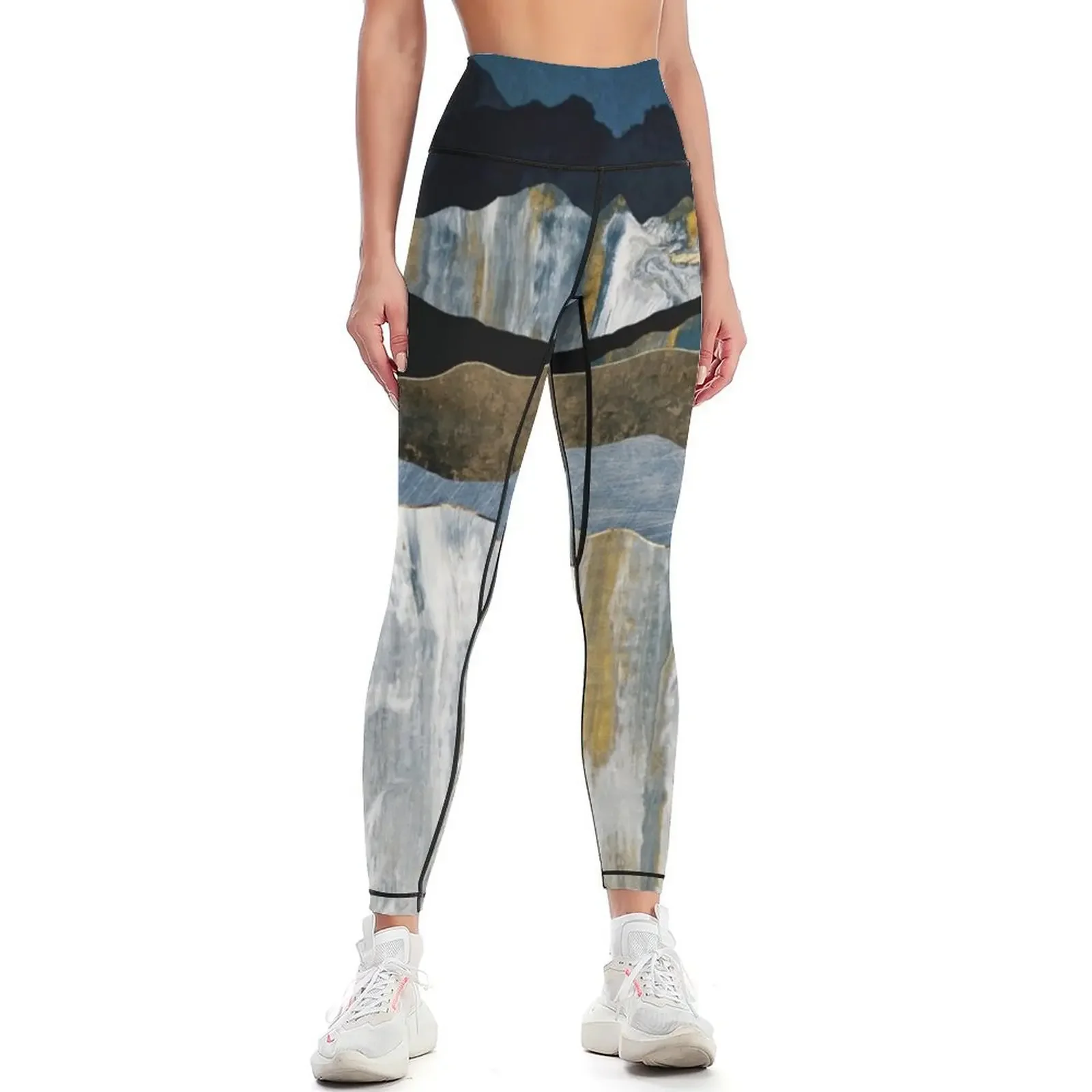 

Painted Mountains Leggings gym top Golf wear Women's sports pants sport pants Womens Leggings