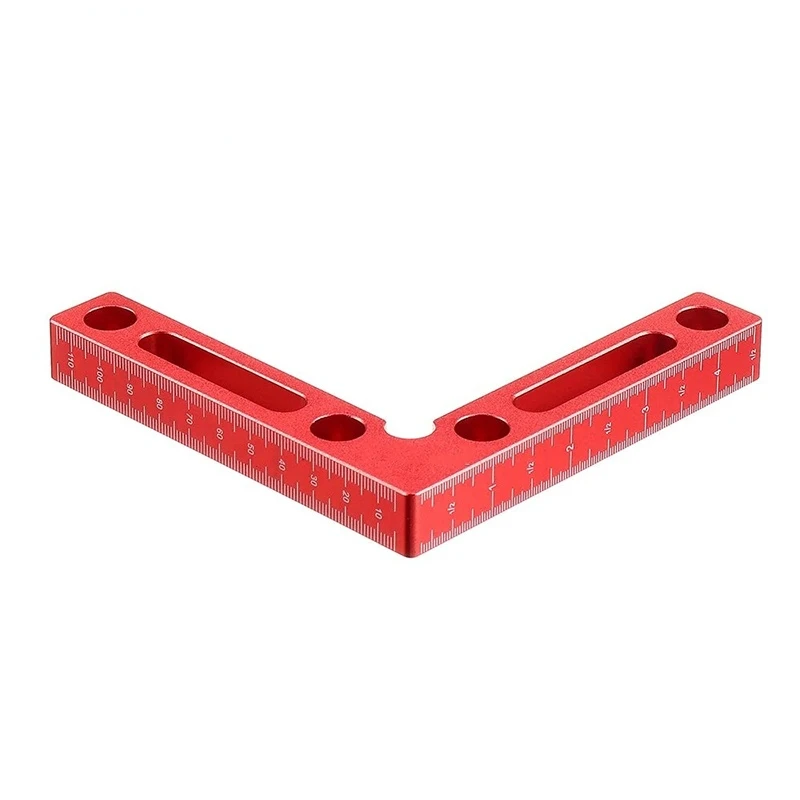 2pc 90 Degree Positioning Square Right Angle Clamp Aluminum L Block W/ Scale Woodworking Clamp Tool for Picture Frame Box Drawer