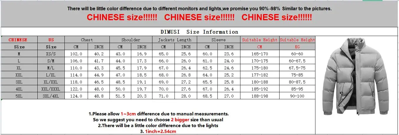 DIMUSI Winter Men\'s Jacket Fashion Men Thermal Parkas Coats Casual Classic Outwear Windbreaker Warm Padded Jackets Men Clothing