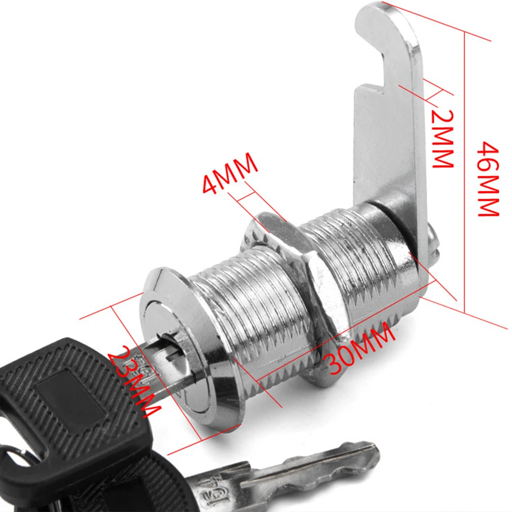 Thickened Mailbox Silver Tubular Cam Locks For Drawer Cupboard Lock For Mailbox Files Cabinet Security Locks