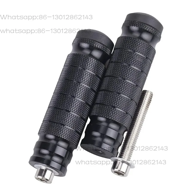 2PCS Universal Straight Arm Foot Pegs, Motorcycle Rear Passenger Footrest Aftermarket Modification Accessories