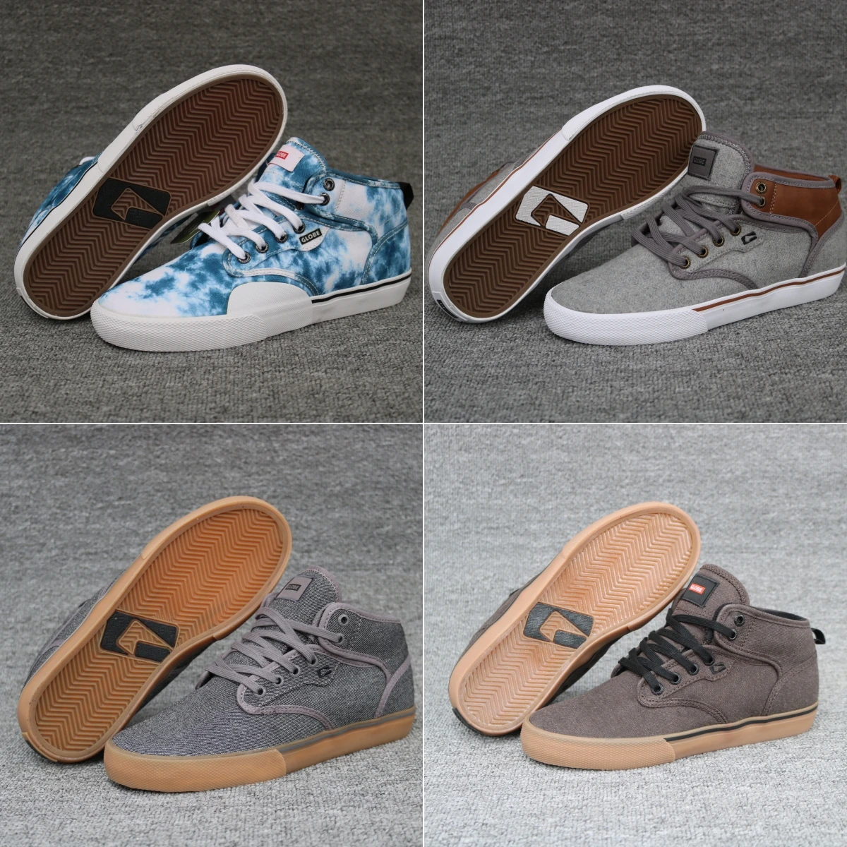 Zapatillas de Skate Clásicas GLOBE Motley Mid, Resistentes al Desgaste, con Ruedas Pequeñas, Unisex, de Caña Media, para Deporte