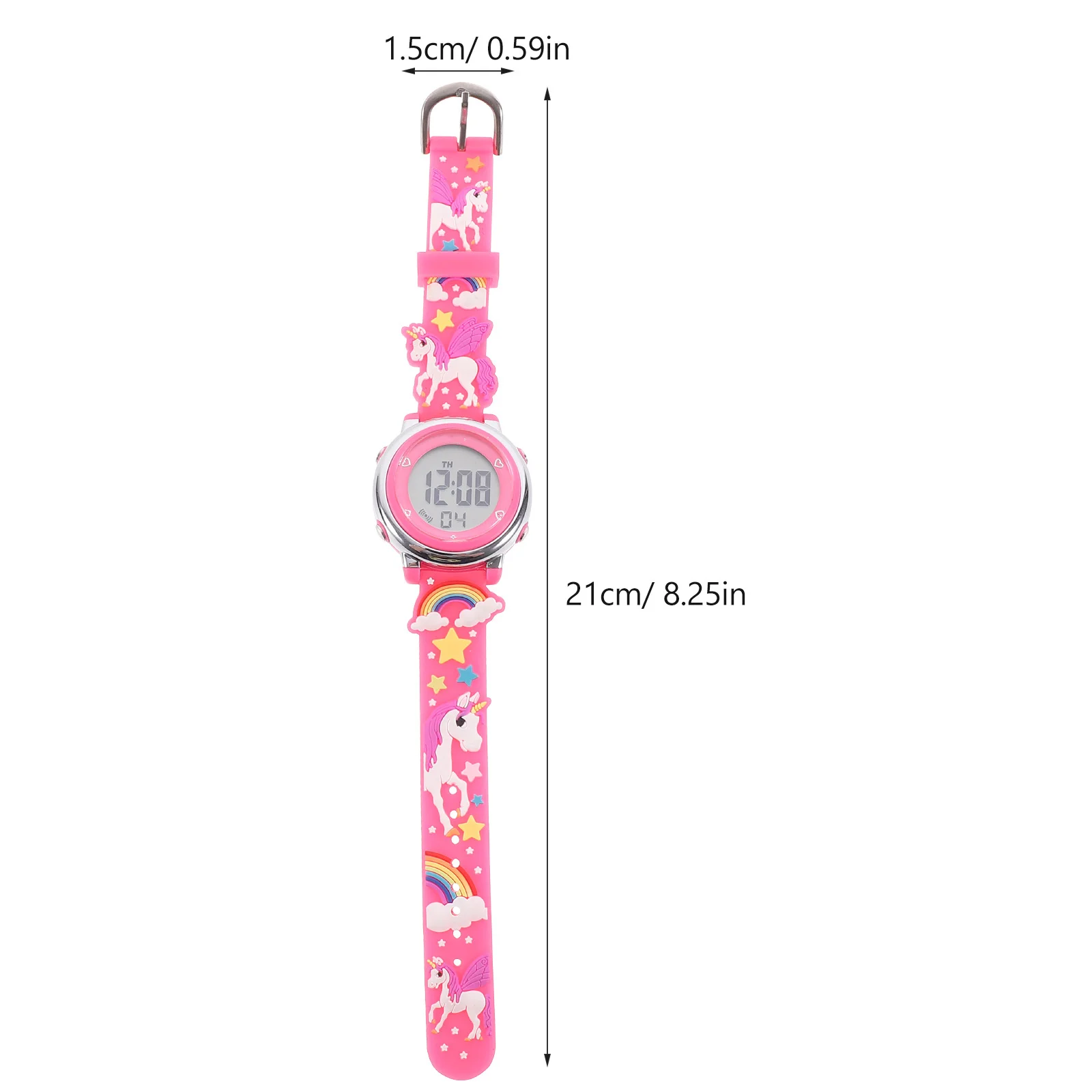 1 قطعة ساعة يد كرتونية قابلة للتعديل من السيليكون مقاومة للماء للساعة #5