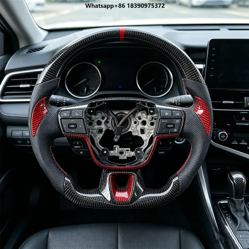 Real Carbon Fiber & Leather Steering Wheel Factory Hot Sales Hot Style for 2025  Camry