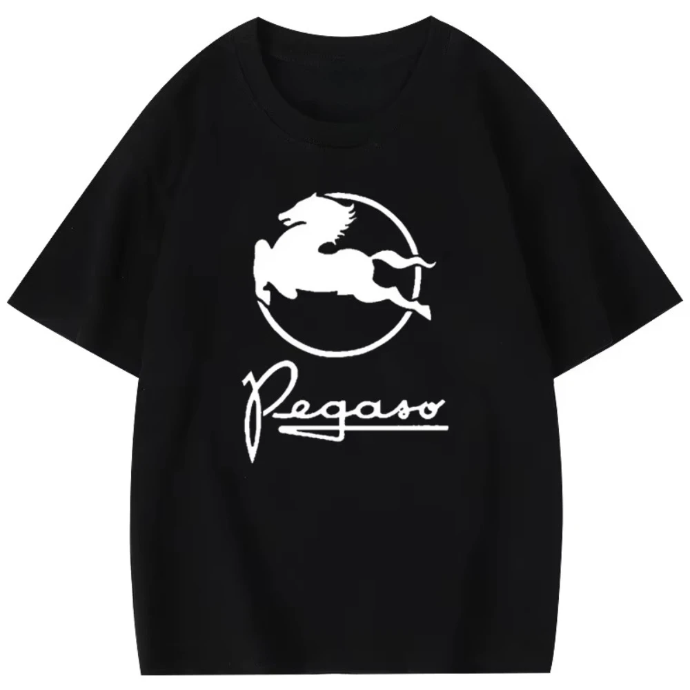 قميص Camicia قميص تي شيرت Hemd pegaso شاحنة تظهر العنوان الأصلي كم طويل هوديس للجنسين هودي قميص قصير الأكمام 2025 T