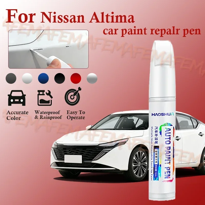 For Nissan Altima 1998-2025 L30 L32 L34 L40 L50 Paint Repair Pen Touch Up Scratch Remover DIY Auto Accessories Black White Red