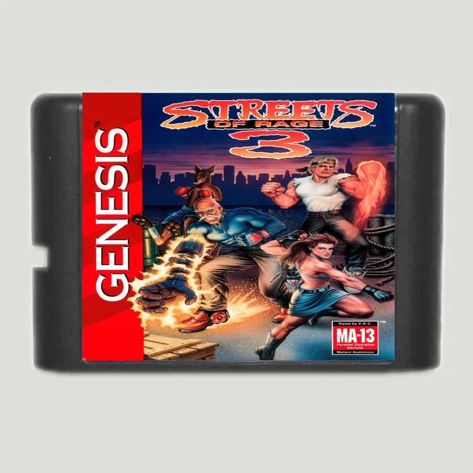 Streets of Rage 3 Region Free 16Bit MD Game Card For Sega Mega Drive For Genesis