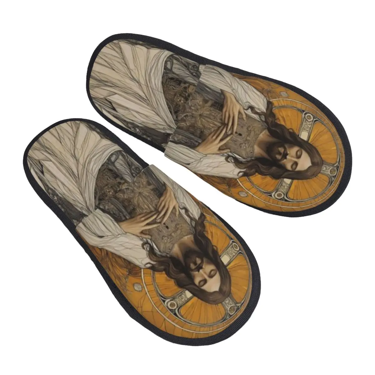 

Custom Christ The Savior Jesus House Slippers Women Soft Memory Foam Shoes Cozy Warm Anti-skid Sole Slipper