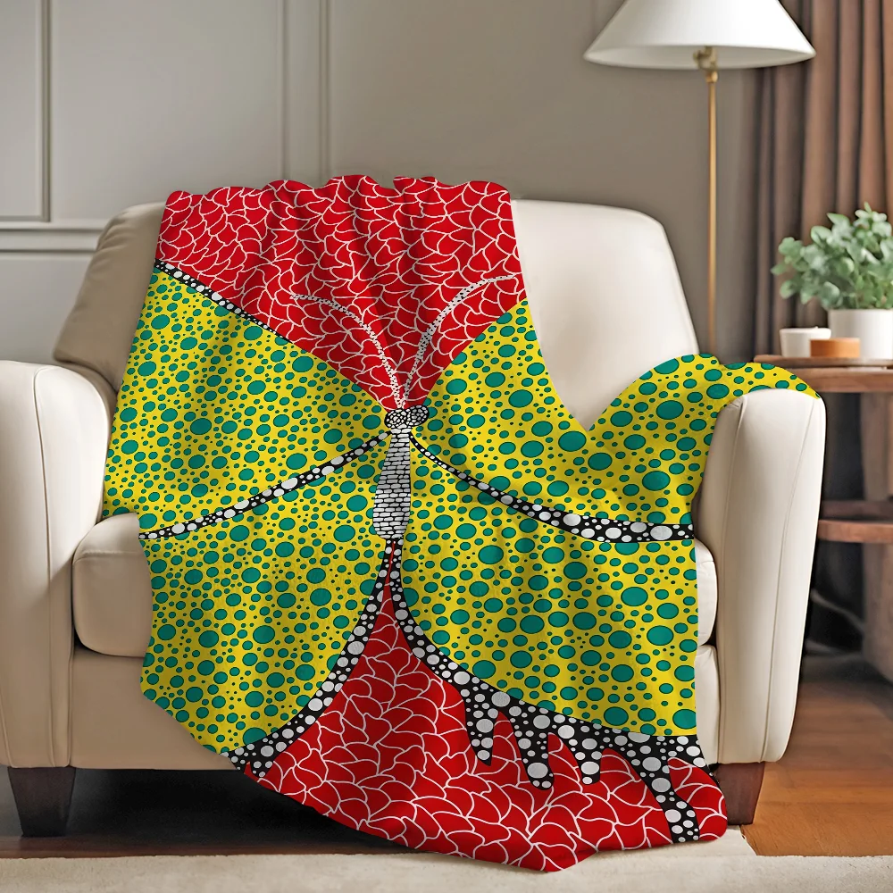 

Одеяло японского художника Y-yayoi Kusama, теплое и мягкое, подходит для спальни, гостиной, дивана-кровати, офиса, путешествий, кемпинга