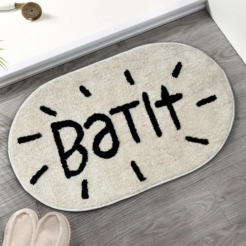 Bathroom Floor Mat Absorbent Non Slip Door Mat Entrance Bedroom Foot Carpet