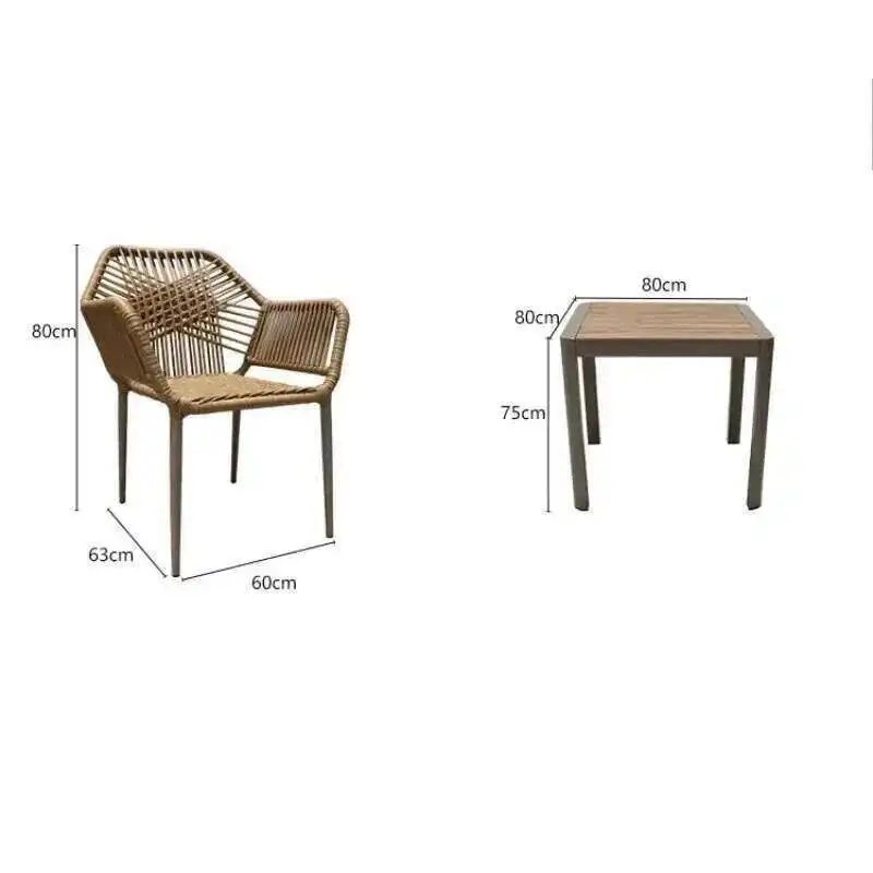 アルミ合金屋外テーブルと椅子テラステーブルと椅子ガーデン家具セット北欧レジャー籐椅子中庭用