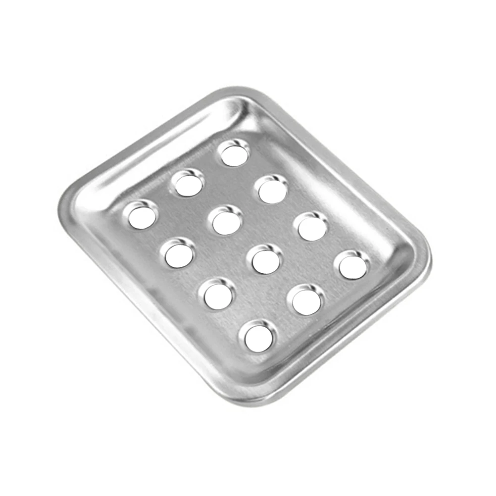 

Stainless Steel Double Layer Soap Dish Dish Double Layer Removable Top Draining Holder Tray Bath Kitchen Travel