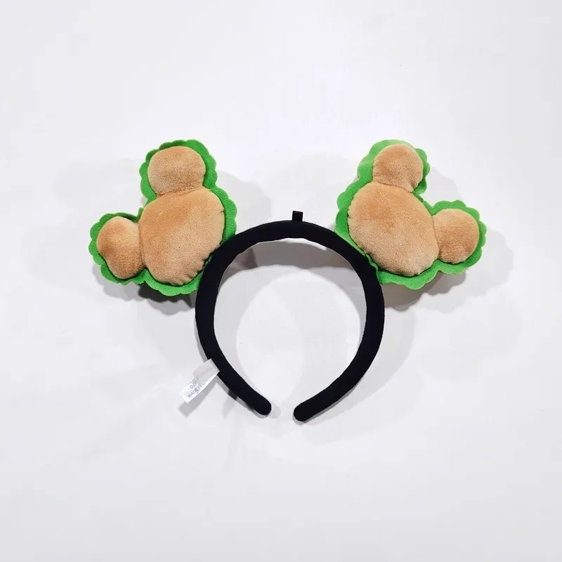 NEW Disney cute cartoon burger hairband Mickey Ears Headband children girls plush hairpin hairband headband gift